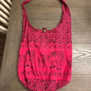 Hot Pink Cloth Elephant Bag